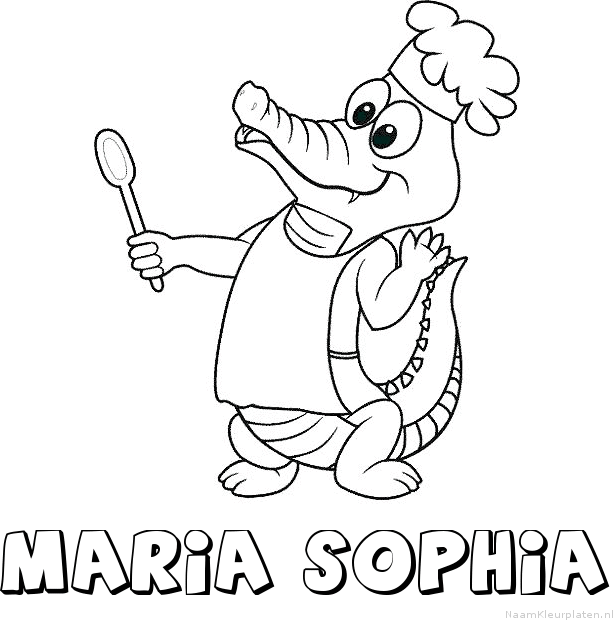 Maria sophia krokodil kleurplaat